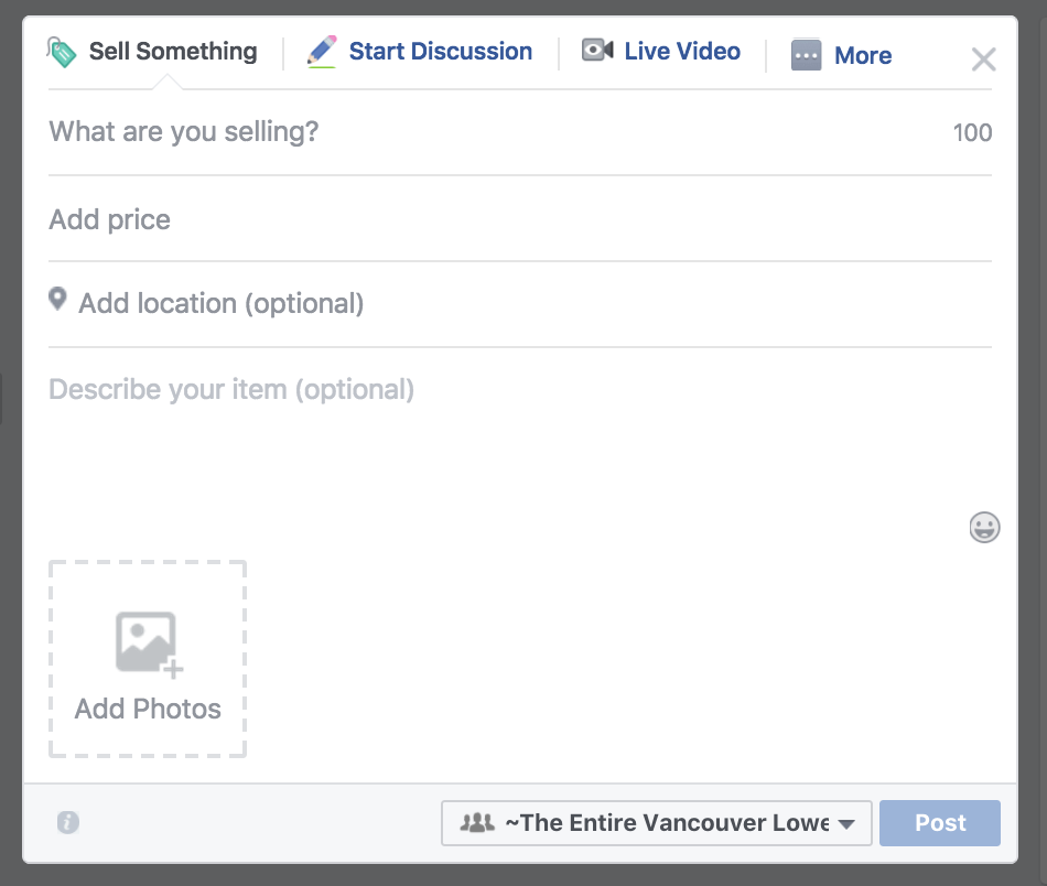 développer un groupe facebook acheter et vendre des fonctionnalités 