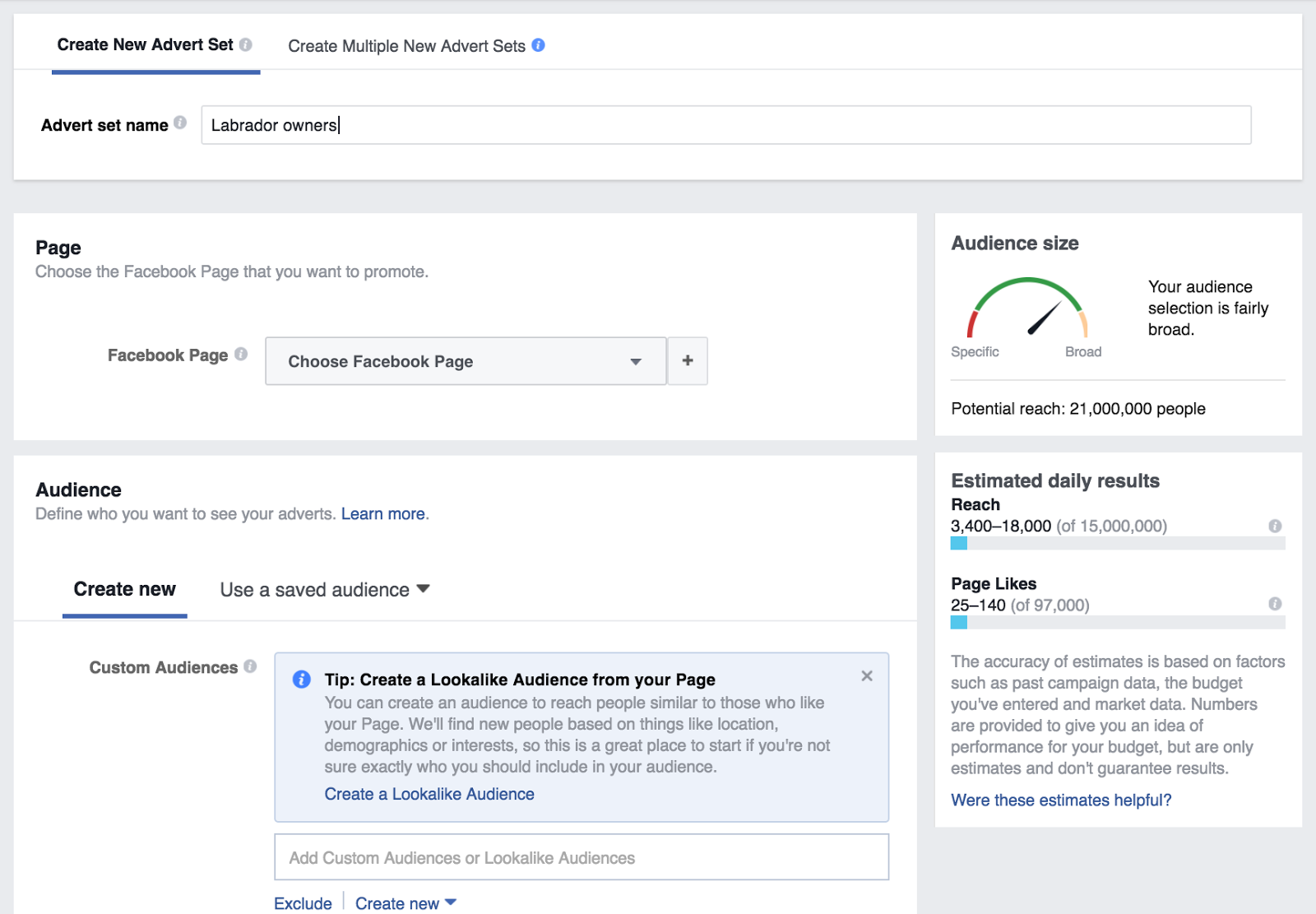 grow your facebook group create a targeted ad 