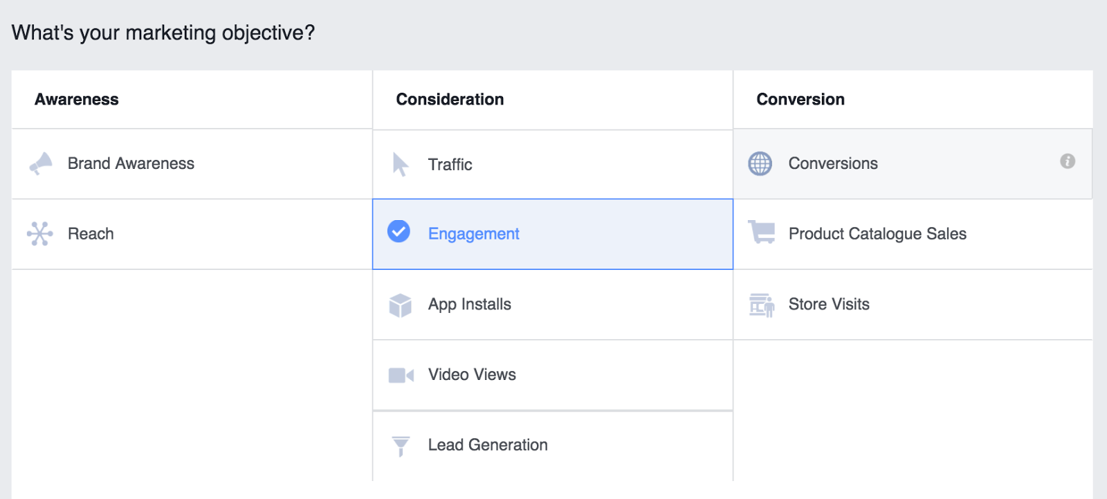 grow your facebook group ad options 