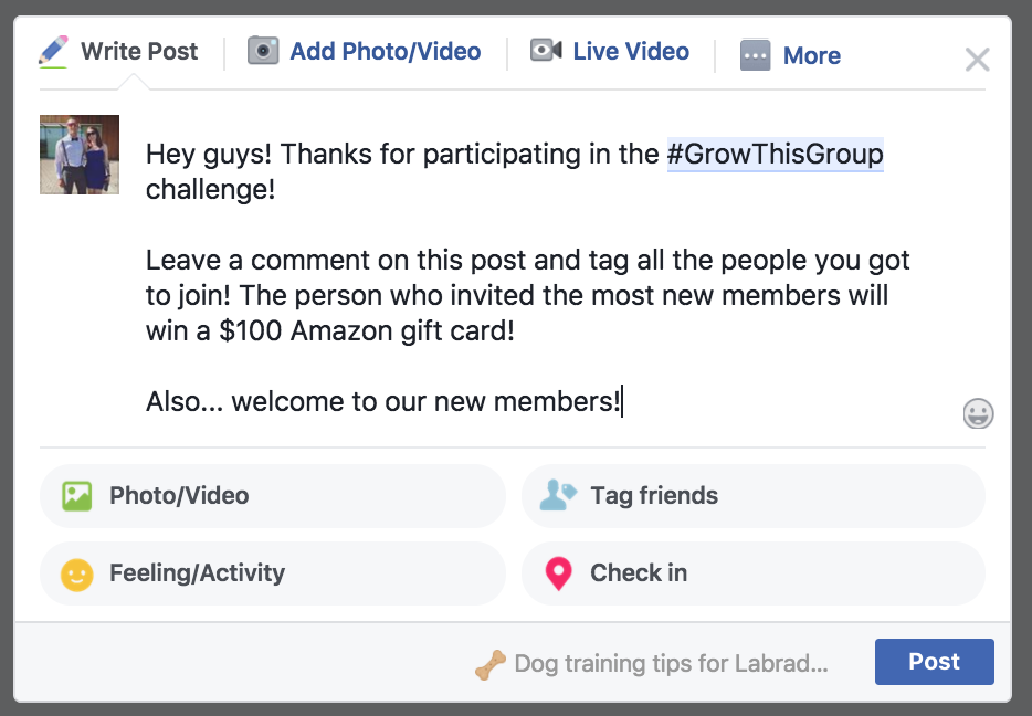 grow your facebook group with a contest 