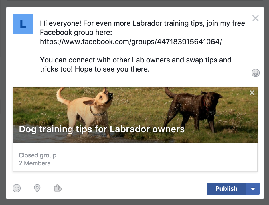 how to grow a facebook group add pinned post 