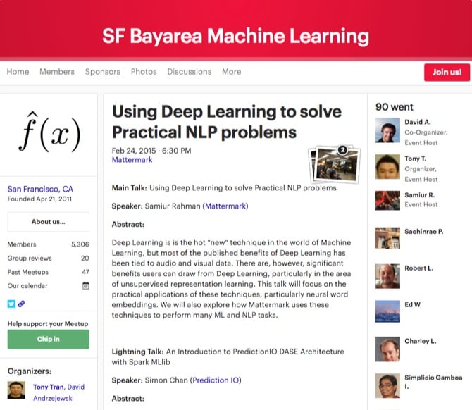 sf bayarea machine learning meetup