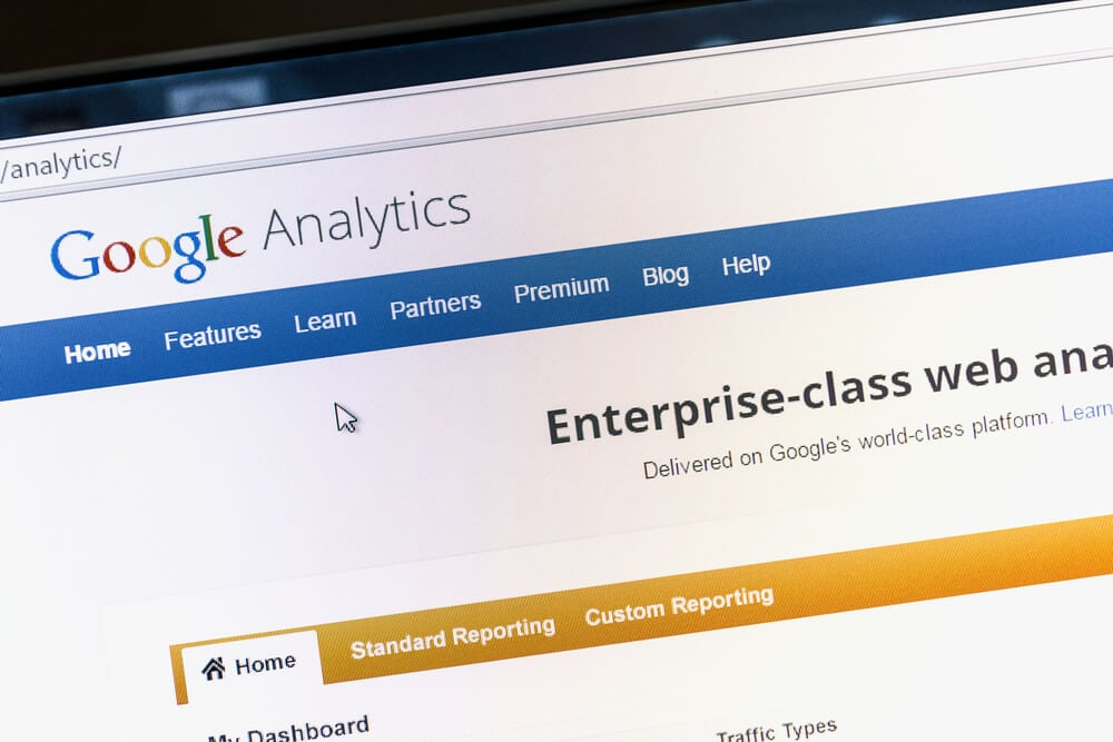 tela incial do google analytics desktop