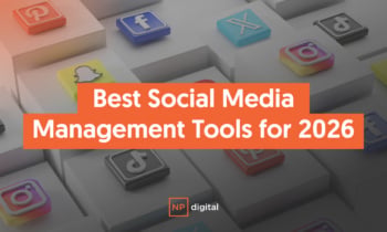 A graphic that says "Best Social Media Management Tools for 2026."