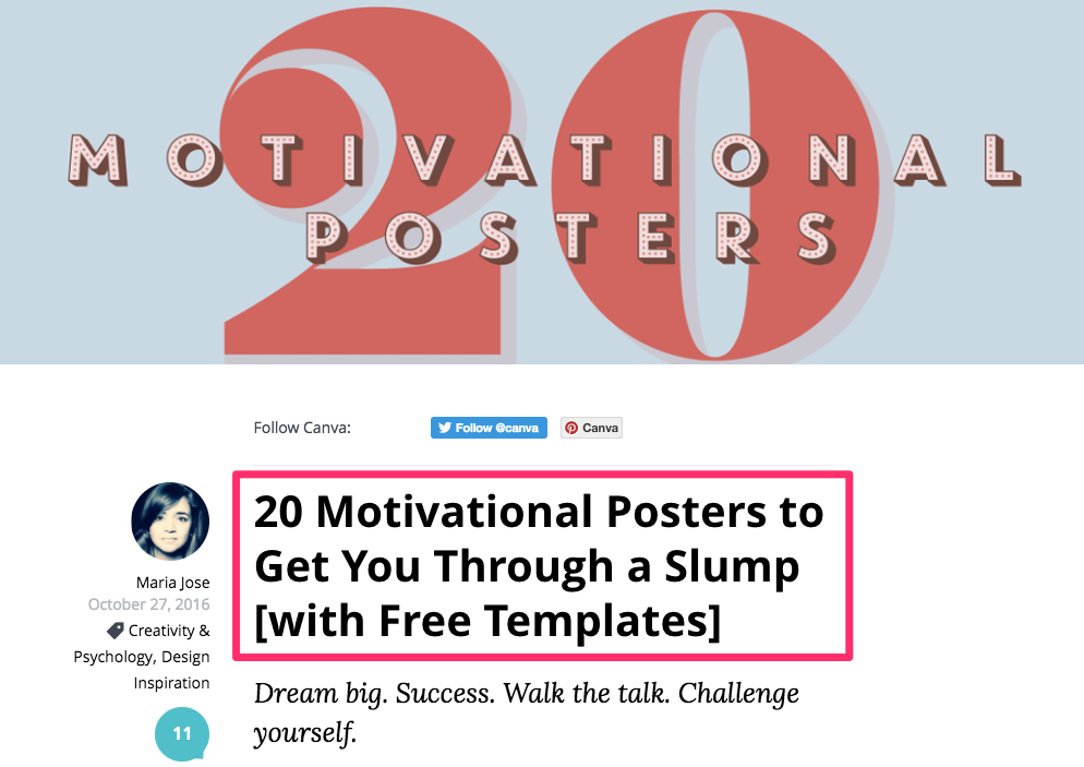 20 Motivational Posters to Get You Through a Slump with Free Templates Design School