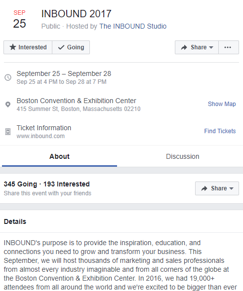 Promot event facebook 