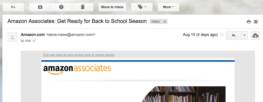 Amazon Associates Get Ready for Back to School Season stephen g roe gmail com Gmail