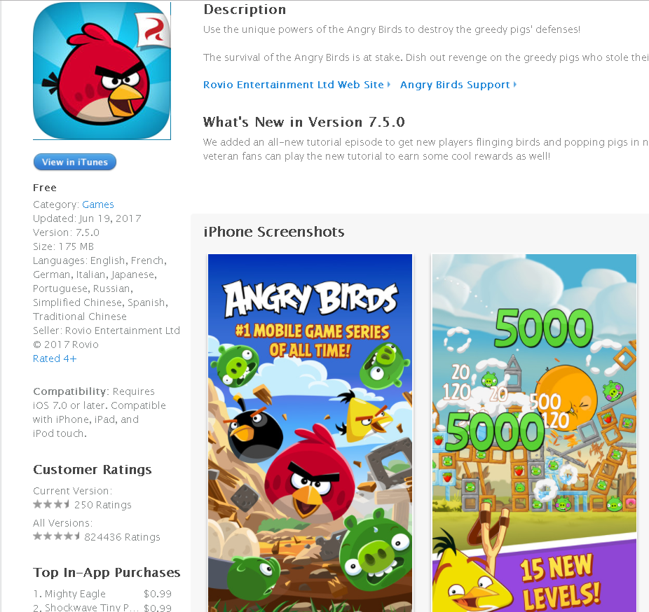 Angry Birds ios