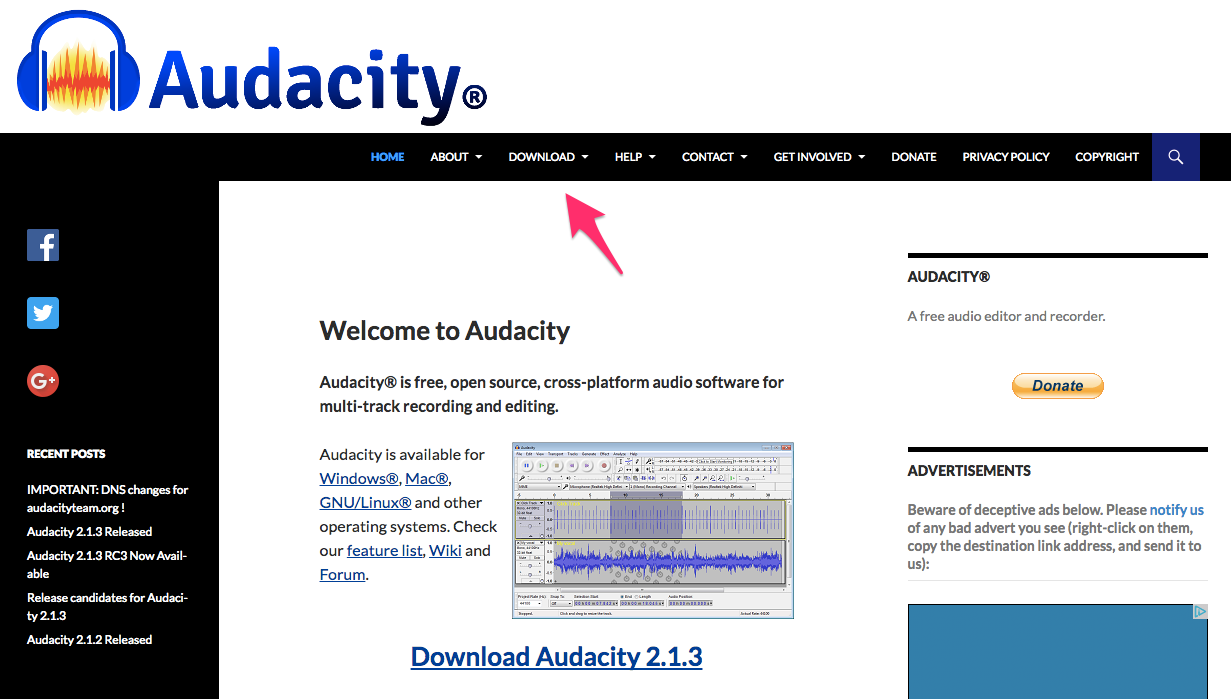 Audacity Free open source cross platform audio software for multi track recording and editing 