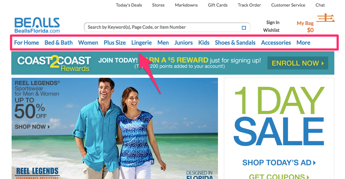 Bealls Florida Department Stores Beachwear Home Clothing