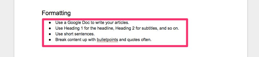 Editorial Guidelines Google Docs 1