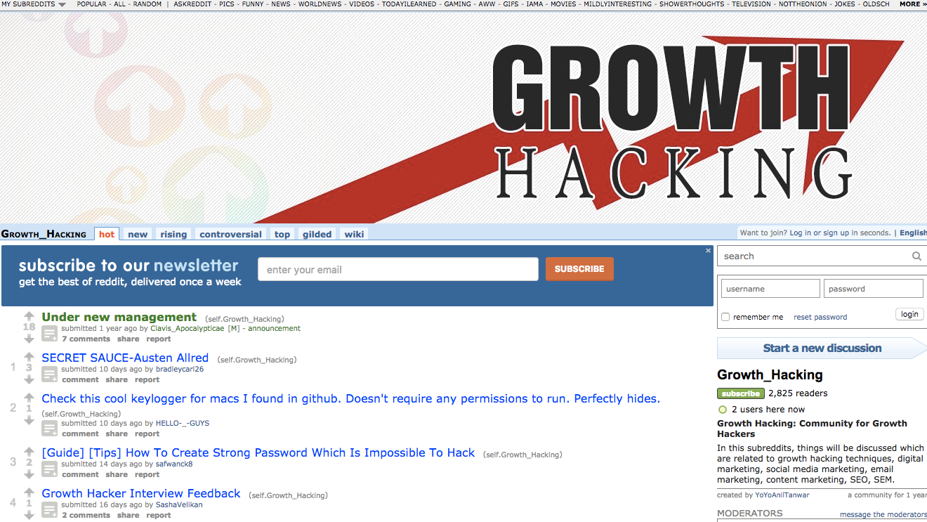 Growth Hacking Community for Growth Hackers