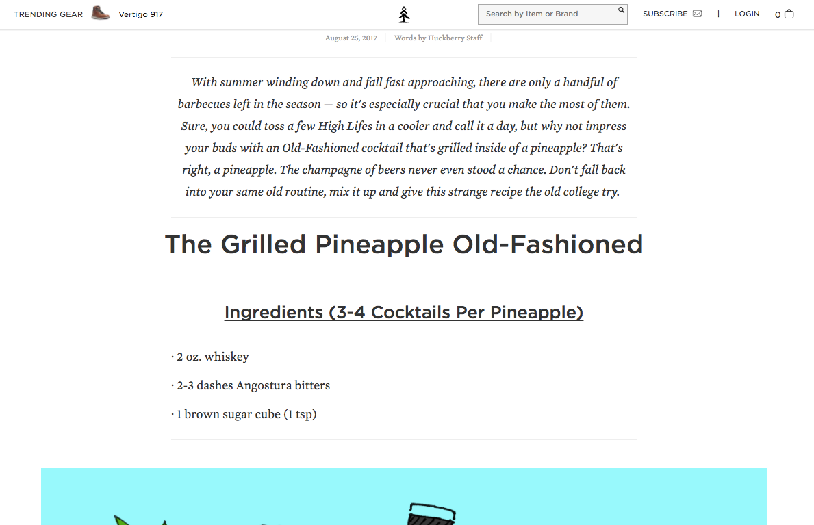 How to Make a Grilled Cocktail Huckberry