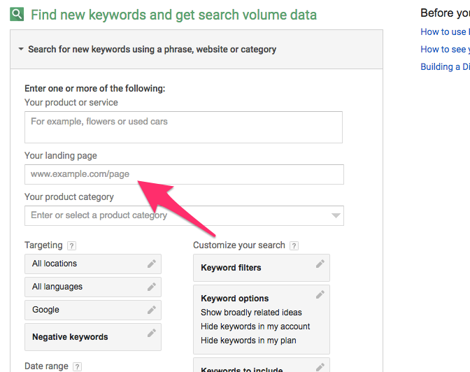 Keyword Planner Google AdWords 10