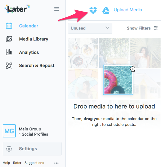 Later com instagram scheduling tool 