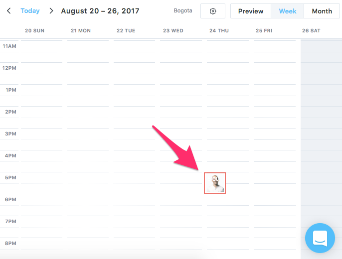 Später com Kalender instagram Scheduling-Tool 