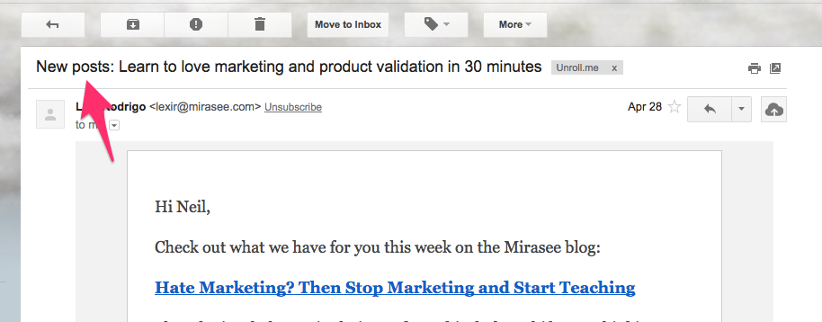 New posts Learn to love marketing and product validation in 30 minutes stephen g roe gmail com Gmail
