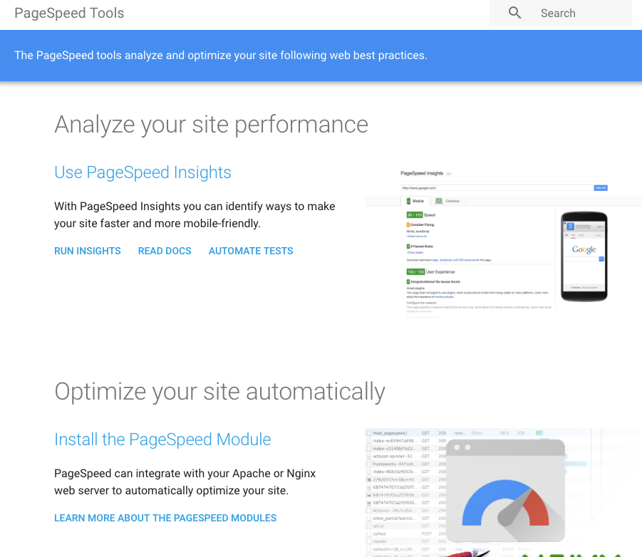 PageSpeed Tools Google Developers