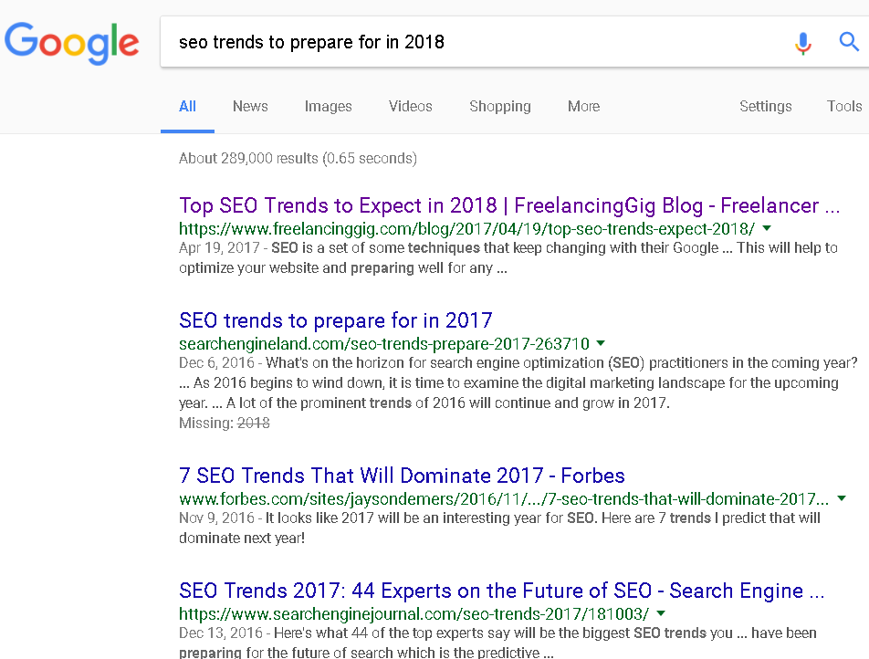 SEO Trends 2018