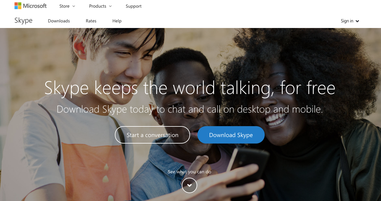 Skype Free calls to friends and family