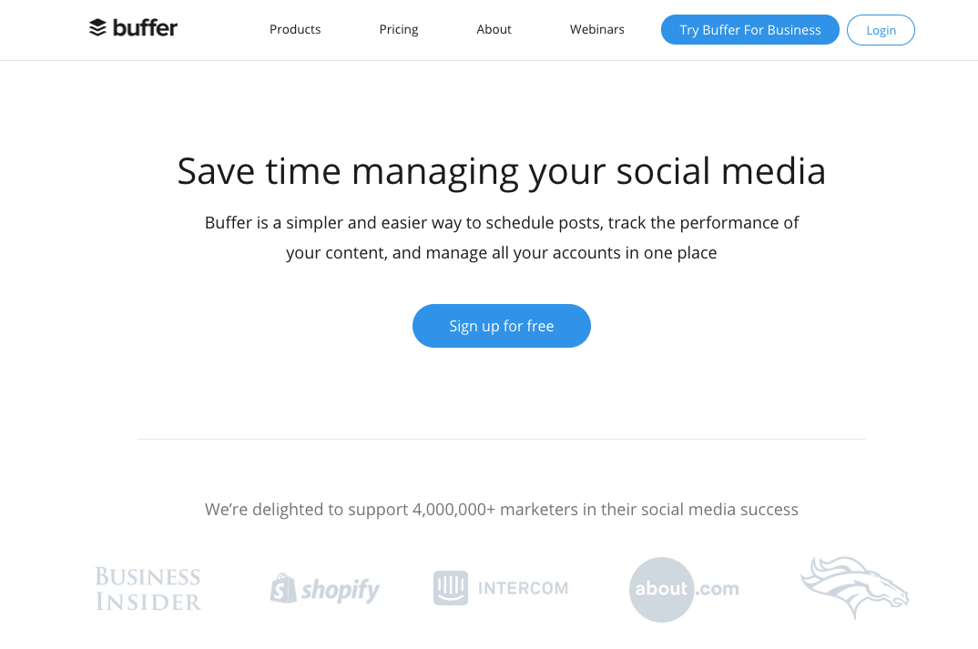 Social Media Management Platform Buffer