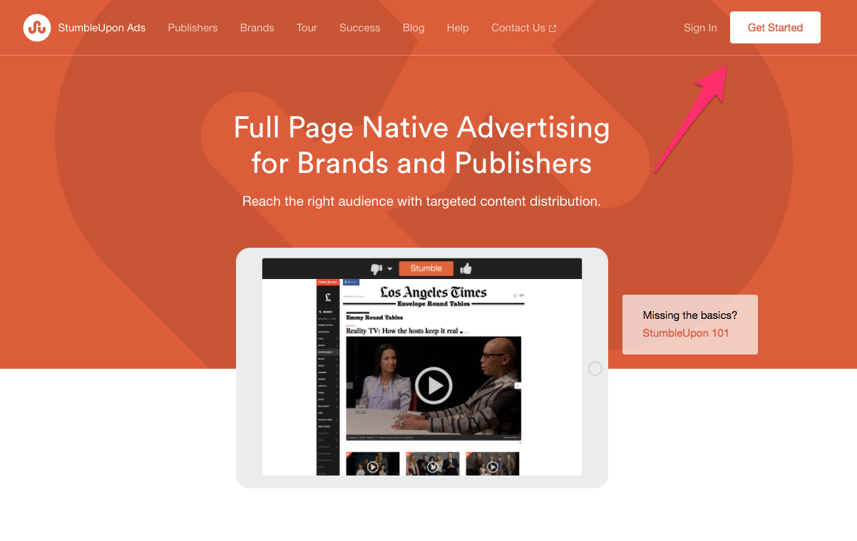 StumbleUpon Ads For Brands and Publishers