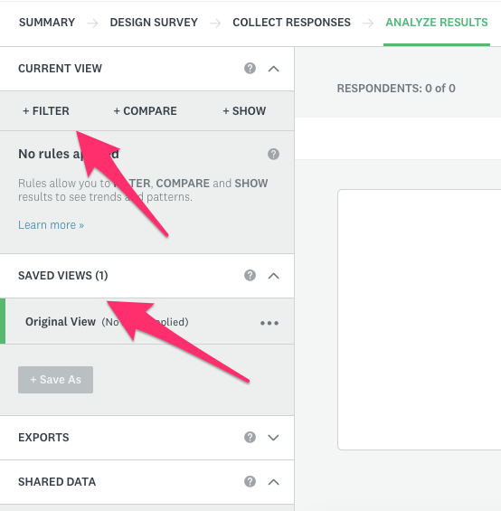 تست تجزیه و تحلیل SurveyMonkey