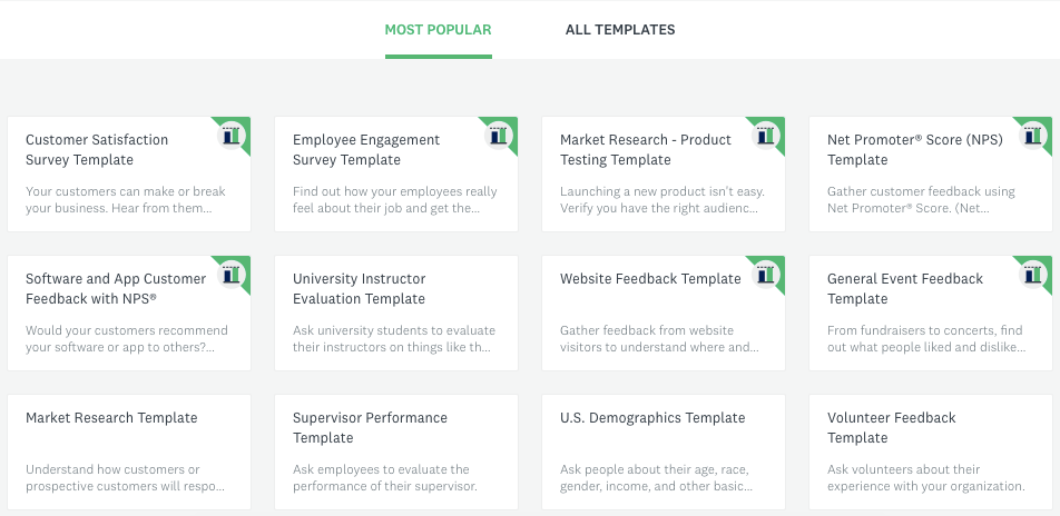 SurveyMonkey New Survey