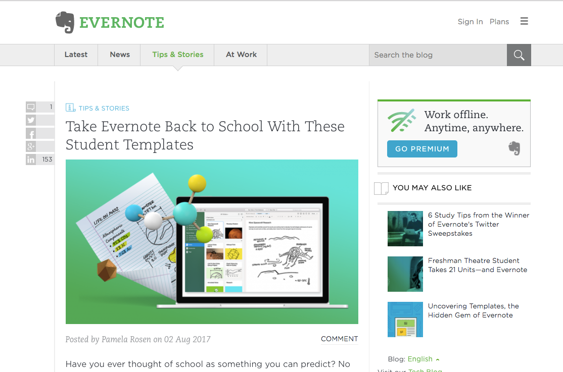 evernote taking students