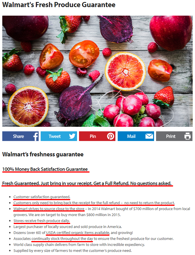 Walmarts Fresh Produce Guarantee