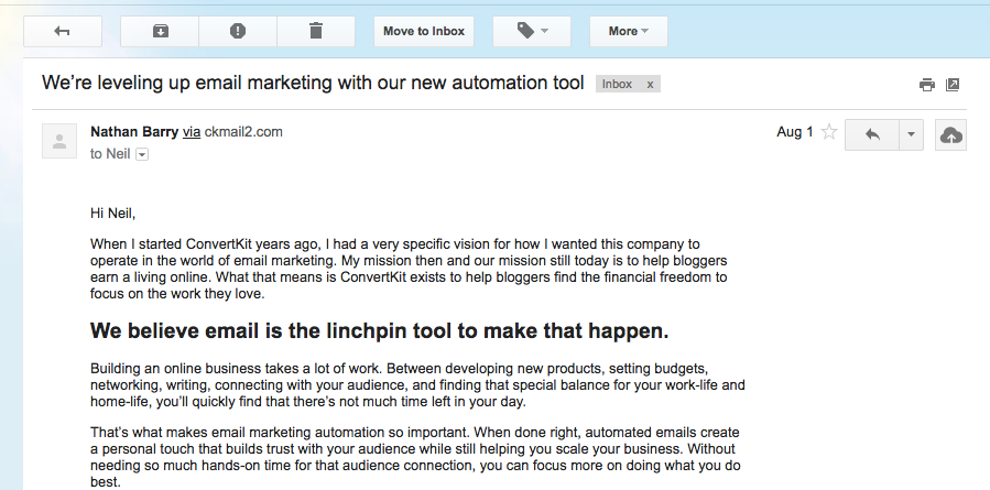 We re leveling up email marketing with our new automation tool stephen g roe gmail com Gmail