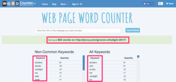 web page word counter