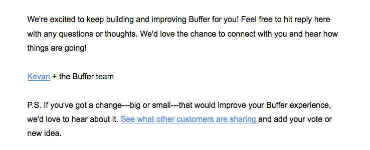 buffer email ps line