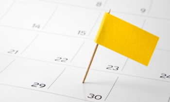 Flag the event day or deadline on calendar 2016