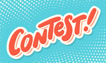 Contest banner. Hand lettering.