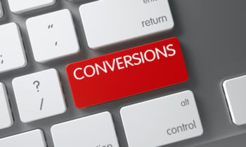 Conversions – Red Button on Keypad. 3D.
