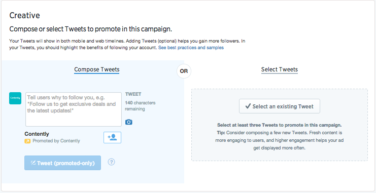 buy twitter followers custom tweet and cta example 