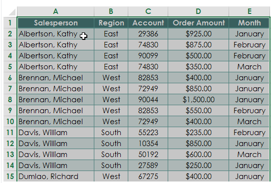 create a pivot table select data 