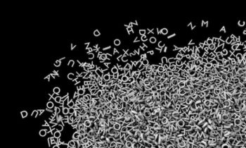 Infinite letters background, original 3d illustration.