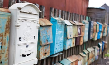 Set of old mailboxes