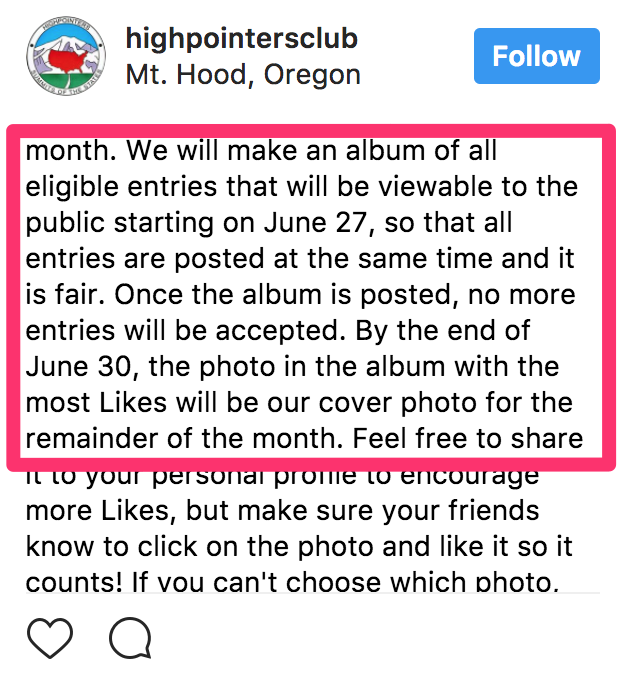 instagram contest ideas - voting contest example rules 