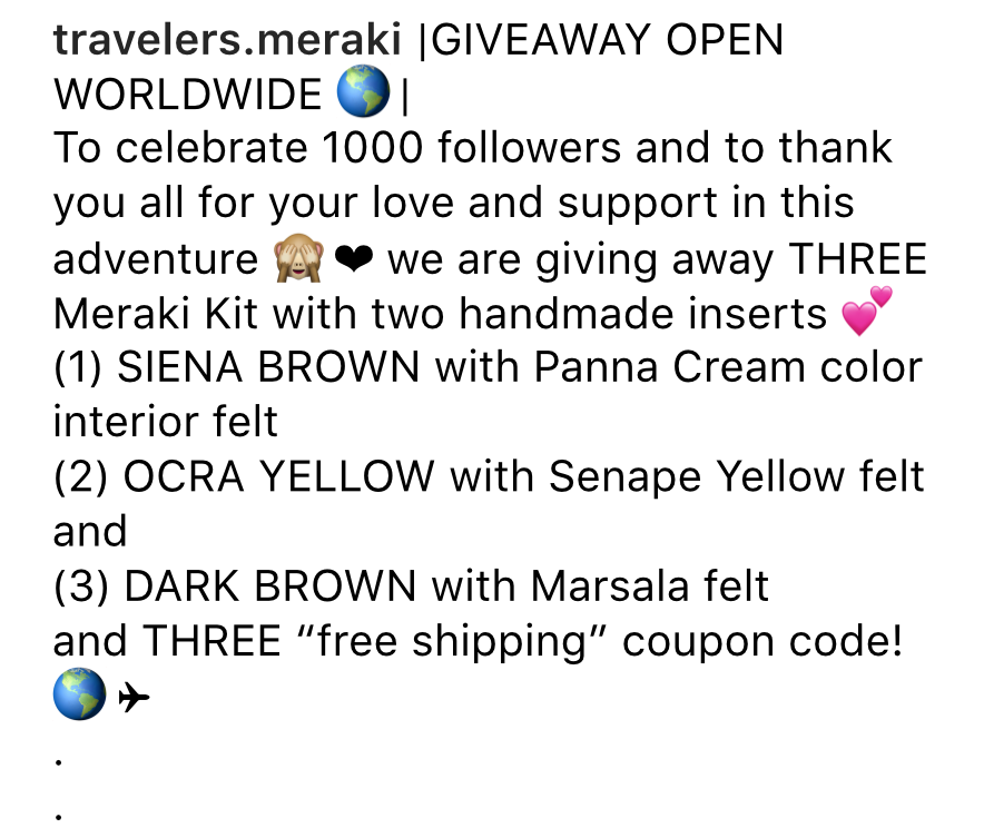 instagram contest ideas - continuation of description 