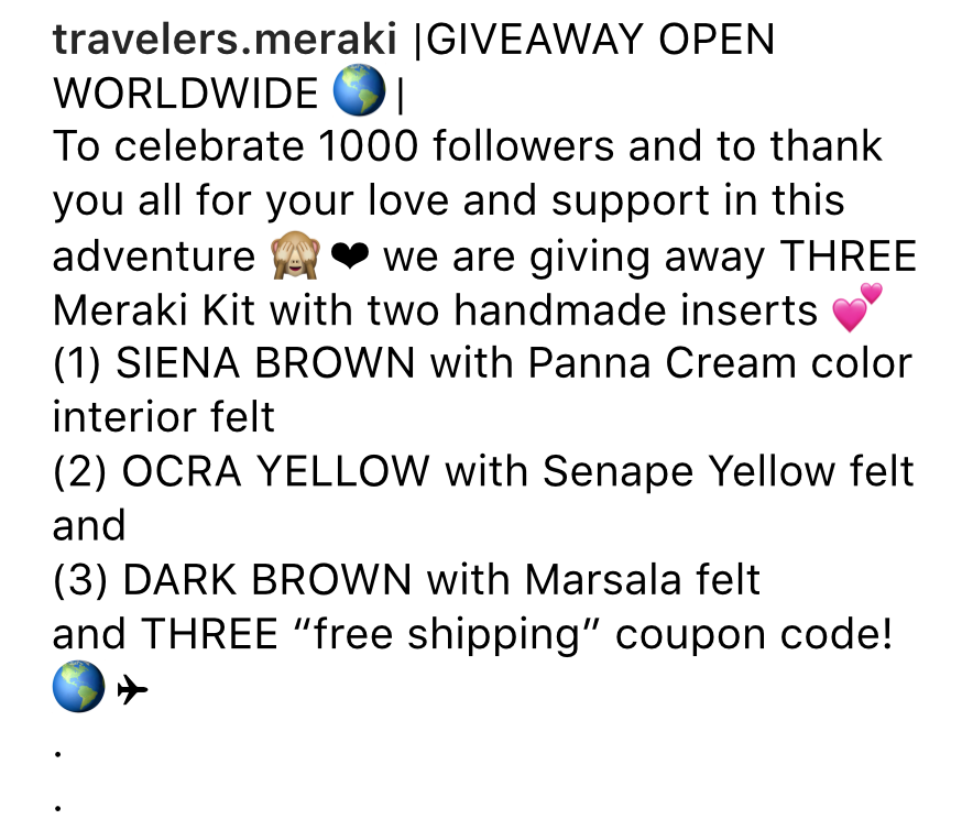 Instagram Contest Ideas - Description continued 