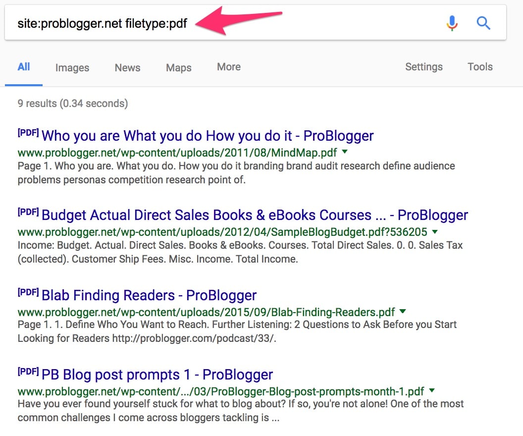 site problogger net filetype pdf Google Search