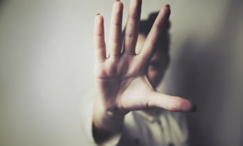 woman hand on face-stop