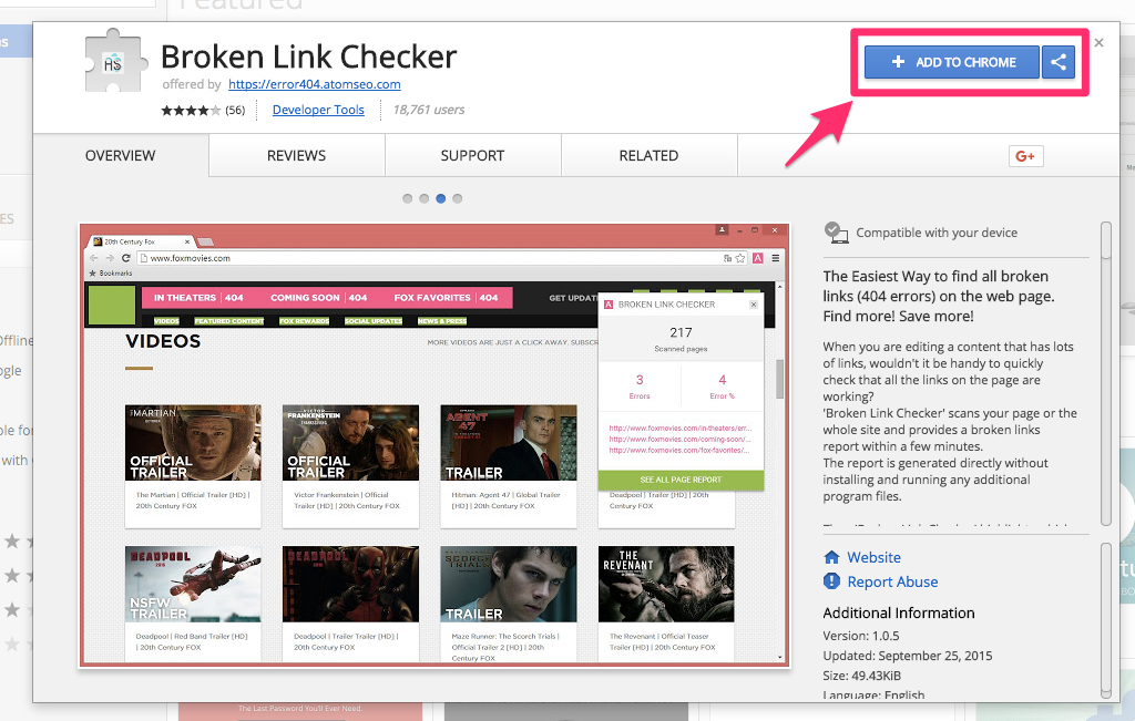 Broken Link Checker Chrome Web Store 1