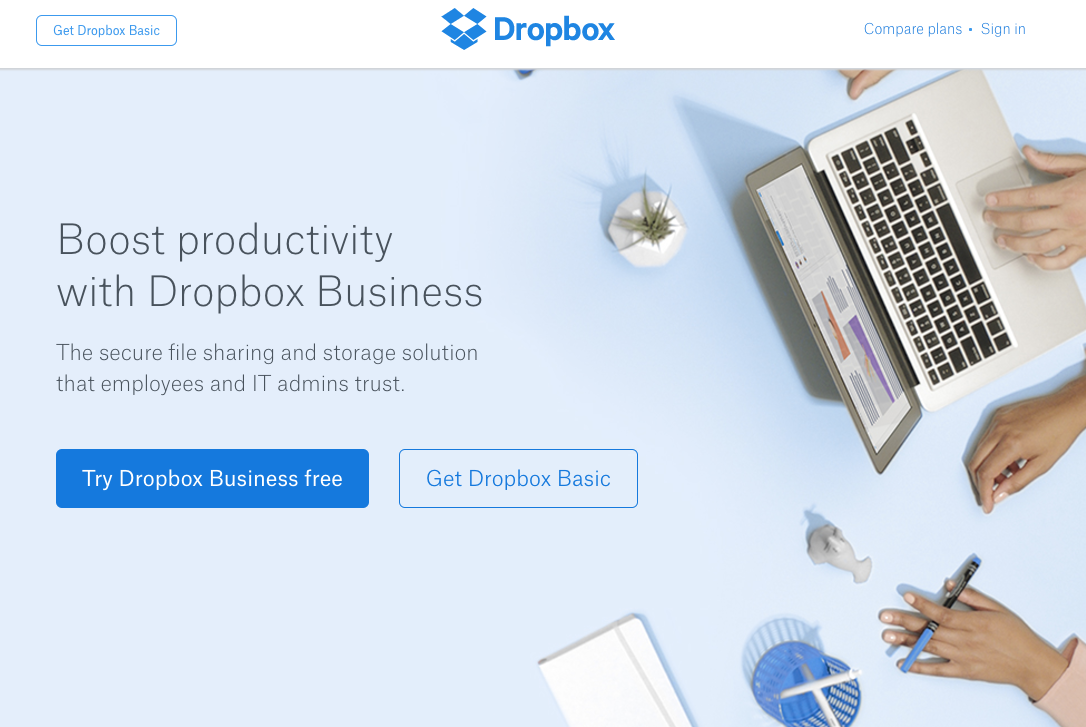 Small business organization - drop box