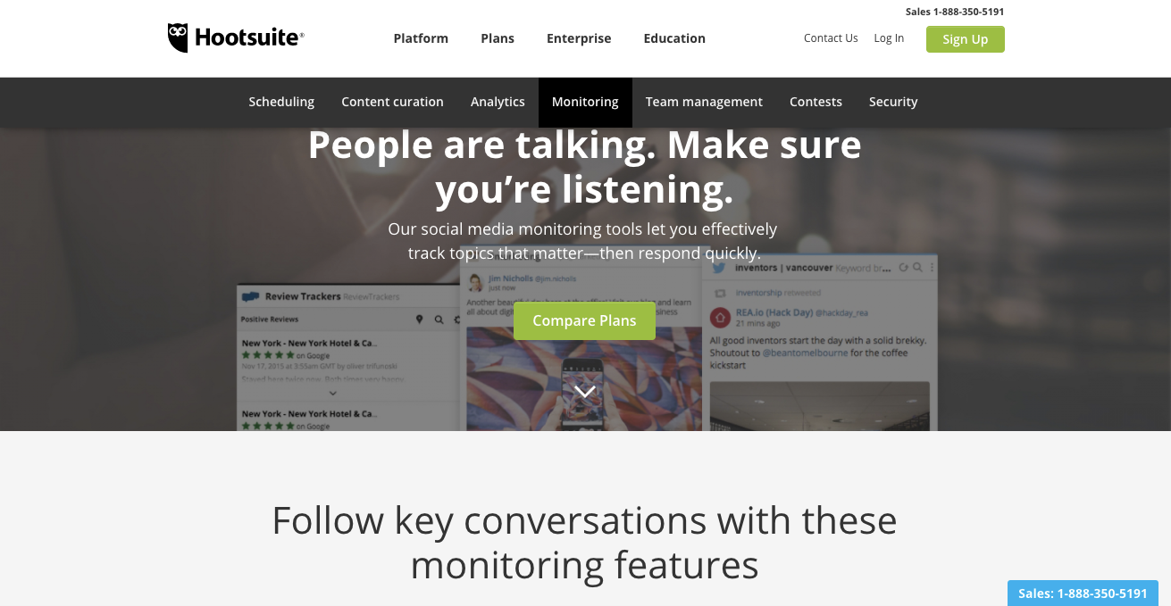 Monitoring Social Media Marketing Management Dashboard Hootsuite