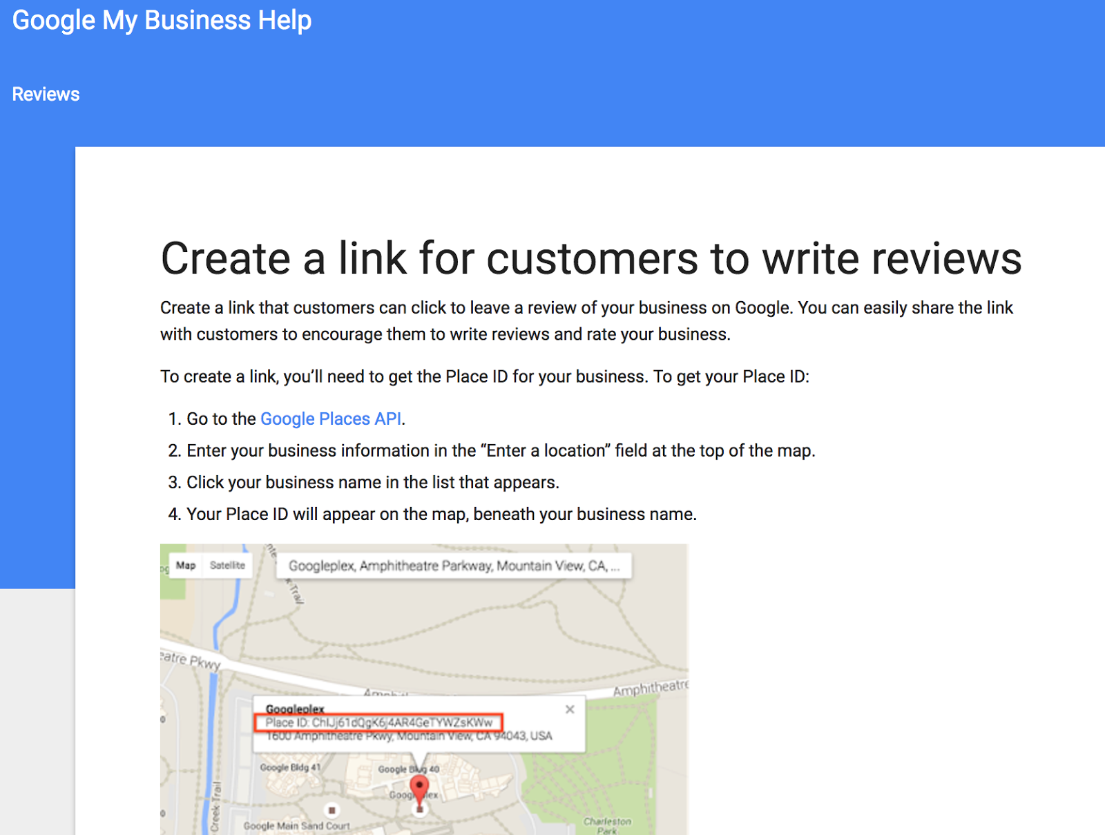 link to reviews for local SEO 