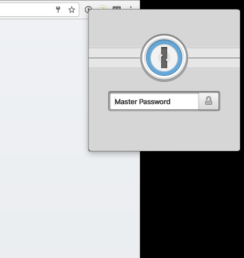 Small business organization - entering master password